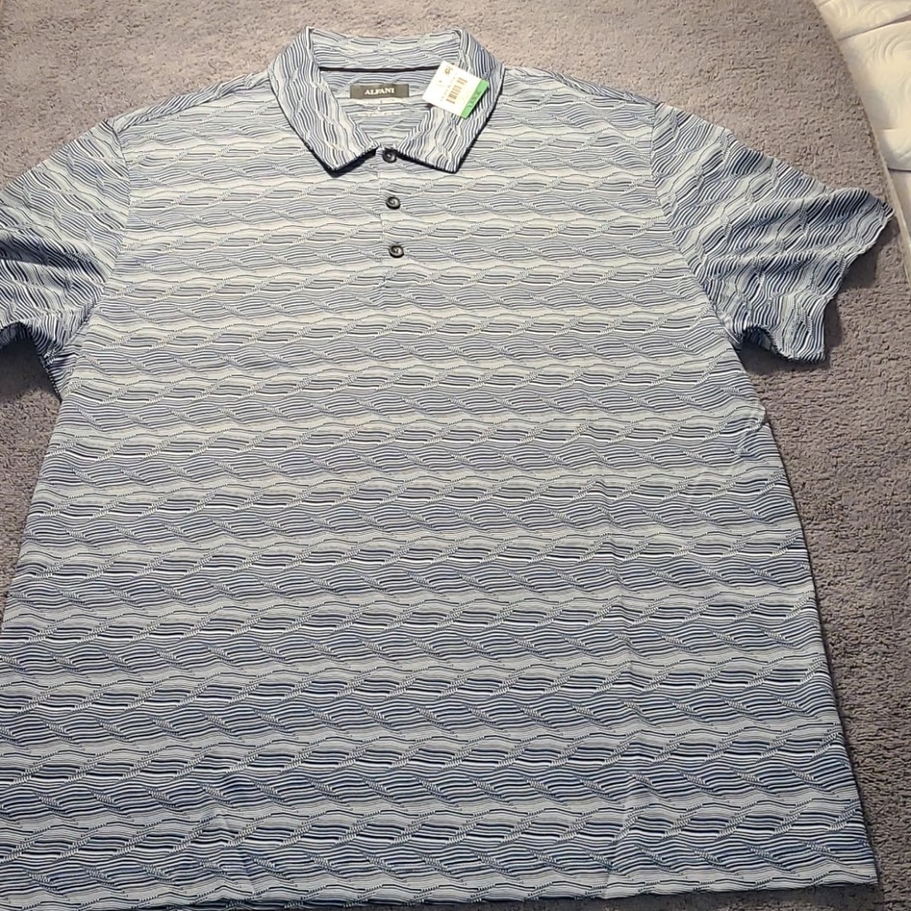 Alfani blue polo shirt - Picture 3 of 5
